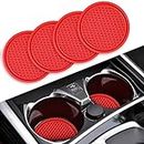 Car Cup Coaster, 4 Pcs Universal Non-Slip Cup Holders Embedded in Ornaments Coaster, 2.75 Inch Diameter for Most Cars, SUV, Truck, Jeep and Vans, Auto Interior Essential Accessories for Men Women