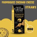 West Country Legends Bauernhaus Cheddar Käsestrohhalme verwöhnender Snack 100g x 5