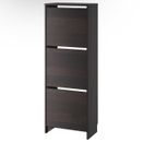 IKEA BISSA shoe cabinet with 3 compartments black/brown (49x28x135 cm)