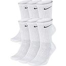 NIKE Men's Everyday Cushion Crew Training Socks 6 Pair , White/Black, L UK