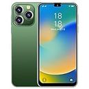 JtQtJ i14Pro Max (2023 New) Smartphones, Android 9.0 Mobile Phones with 6.3" HD Display, Dual SIM, Dual Cameras, 16GB ROM(Expandable to 128GB),Wifi,GPS,Bluetooth,Face ID (i14Pro Max(6.3")-Green)