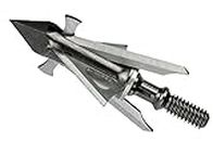 Muzzy Products Trocar HBX Hybrid 4 Blade Crossbow Broadhead, Silver