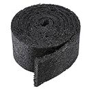 140" x 5.5" Rubber Mulch Border for Landscaping-Permanent Garden Mulch Barrier-Recycled Rubber Mulch Mat Roll for Plants, Vegetables, and Flowers (Black)