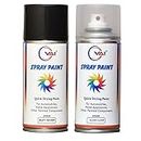 VAI Spray Paint Can Compatible for MARUTI SUZUKI SILKY SILVER - 225ml, and GLOSS CLEAR-225 ml, For Maruti Cars Like Alto 800, Ertiga, Swift, Wagon R, Dzire, Eeco Pack of 2