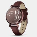 Garmin Lily 2 Leather Band Heart Rate Monitors Classic Dark Bronze with Mulberry Leather Band