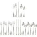 Amazon Basics 20-Piece Stainless Steel Crown Flatware Set, Service for 4