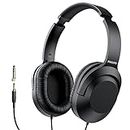 PHILIPS Over Ear Wired Stereo Headphones for Podcasts, Studio Monitoring and Recording Headset for Computer, Keyboard and Guitar with 6.3 mm (1/4") Add On Adapter