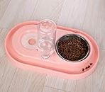 MOUYOU Automatic Water Feeder Double Bowl Cat And Dog Universal Non-Wet Mouth Prevent Food Splash Bowl Pet Bowl Wholesale