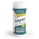 Wipex Fitness Equipment Wipes - Original Natural Plant Based Gym Wipes for Equipment, Clean Surfaces at Home or Gym, Use as a Yoga Mat Cleaner, Peloton Cleaner, Exercise Machine Wipes with Lemongrass, Eucalyptus & Vinegar, 50 Count (Pack of 1)