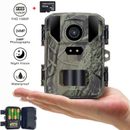 Mini Wildlife Trail Camera 24MP 1080P Outdoor Night Vision Motion Hunting Cam