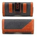 SmartLike Brown Magnetic Holster Belt Pouch for for Micromax Canvas Spark 2 Q334