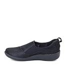 Clarks Women's CloudSteppers Sillian Paz Slip-On Loafer, Black Synthetic Nubuck, 8 M US