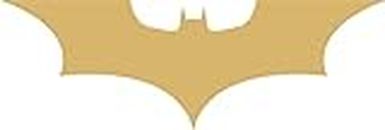 Adesivo Sticker Logo Batman Marvel per Auto e Moto (oro)