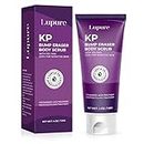KP Bump Eraser Body Scrub: Lupure Strawberry Legs Treatment - Exfoliating Body Scrub For Women - Exfoliation Dead Skin and Dry Rough with 10% Lactic Acid (AHA)