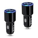 USB Car Charger, 2Pack 4.8A Fast Charging Dual Port USB Cigarette Lighter Adapter for iPhone 15 14 13 12 11 Pro Max SE XR X 8 7 6, iPad, Samsung Galaxy S23 S22 S21 S20 S10 S9 S8 S7 A51,Android,Kindle