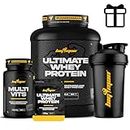 Pack BigMan Ultimate Whey Protein 2 kg + MULTI VITS Perlas 30 caps + Shaker REGALO Y MUESTRAS | Aumenta el crecimiento muscular | Entrenamientos intensos | Máxima asimilació (Vainilla Canela)