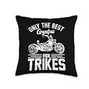 Only Cool Grandpas Ride Motorcycles Bike Cycle Biker Throw Pillow