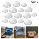 50 Self Adhesive Grip Pads Furniture Clear Bumpers Round Laptop Cabinet Protect
