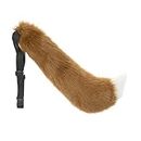 BNLIDES Fursuit Fur Tail Clip for Halloween Party Cosplay Costume Accessories for Adults (Khaki)
