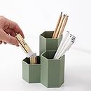 Saikvi Pen Holder Pencil Cup Pencil Organizer Cute Pencil Jars Desk supplies for Office/Colleage/Home (Green, 3-type)