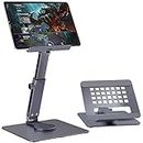 Zorbes Aluminium Alloy Ipad Stand For Table, Desktop Tablet Stand Riser 360° Rotatable Tablet Rack Adjustable Height And Angle Foldable Tablet Stand Holder For Ipad Phone Within 13'' 4000G Tabletop