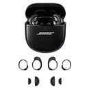 Bose QuietComfort Ultra True Wireless Bluetooth Adjustable Noise Cancelling Earbuds, Spatial Audio, Up to 6 Hours of Play Time, Black Bundle with Alternate Sizing Kit