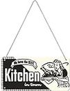 Nostalgic-Art Cartel Colgante Retro Home & Country – Kitchen – Idea de Regalo para la Cocina, metálico, Diseño Vintage para decoración, 10 x 20 cm