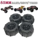 4Pcs Snow Sand Tires Tyre Wheel for Wltoys 144001 124018 124016 124017 144010 124019 H16P H16E 1/14
