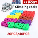 20/40pcs Textured Climbing Rock Wall Stones Holds Hand Feet Kids Assorted Kit