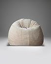 Mollismoons Fur Bean Bag Sofa Couch for Living Room Ivory Color Cream Color Best Bean Bag for Living Room Luxury Bean Bag Lounge Chair Latest Bean Bag (Bean Bag XXXL Without Beans Cover only)