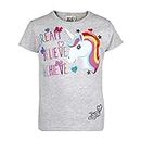 Popgear Jojo Siwa sueño del Unicornio Camiseta de Las Muchachas Cuero Gris 116