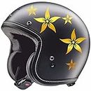 DualColorStampe Aufkleber mit Blumen-Helm, Dekoration für Roller, Auto, Motorrad, Aufkleber, C0001 (Gold 091)