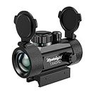 Paike 1X40 Red Dot Sight Red Green Dot Illuminated,11mm/20mm Rail,Protector Covers Rifle Scope