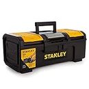 STANLEY DIY Toolbox Storage with 1 Touch Latch, 2 Lid Organisers for Small Parts, 16 Inch, 1-79-216
