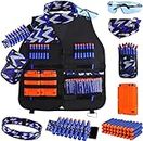 Ultimate Kids Tactical Vest Kit for Nerf Guns,Fits for All N-Series, Perfect for Boys 8-12 and Girls- Includes Vest, Reload Clips, and Targets
