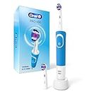 Oral B Pro 400 3D White Vitality Electric Toothbrush with (2) Brush Heads, Rechargeable, Blue