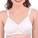 NINTEEN-69 Cotton Plain Appealing Bra for Women(White) Size-44