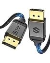 Silkland DisplayPort 2.1 Cable [VESA Certified], DP 2.0 Cable [16K@60Hz, 8K@120Hz, 4K@240Hz] 80Gbps HDR, HDCP DSC 1.2a, Display Port 2.1 Compatible FreeSync G-Sync Monitor 4090 7900XTX, 6.6FT