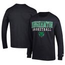 Men's Champion Black Binghamton Bearcats Icon Logo Basketball Jersey Long Sleeve T-Shirt