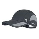 GADIEMKENSD Quick Dry Sports Hat Lightweight Breathable Soft Outdoor Running Cap Baseball Caps for Men (Deep Gray, M)