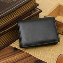 Men's Business Leather Bifold Wallet Credit ID Card Holder Mini Purse Money Clip