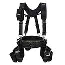 MELOTOUGH Tool Belt with Suspenders Tool Bag Supenders Framers Comb Apron Tool Belt Construction Tool Pouch Builder Heavy Duty Carpenter Suspension Rig for Electrician, Roofing,Contractor