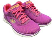 Sketchers Memory Foam Women’s Runners Pink Size 6 Lace Up Sneakers Active Shoes