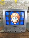 Magnavox MSD513F 13" CRT TV DVD Combo Retro Gaming TV Silver TESTED WORKING