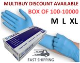 100-10000 So Safe Disposable Nitrile Gloves Powder/Latex Free Blue M L XL