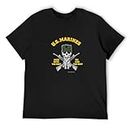U.S. Marines Mess with The Best Army Navy Military Apparel Men's T-Shirt Fashion Cotton Black Tees Clothes XL
