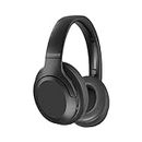 Promate Concord Wireless Headphones, Hi-Fi Active Noise Cancelling Over-Ear Wired/Wireless Bluetooth v5.3 Headset with Microphone, 27H Playtime, Foldable Design and 3.5mm.Black