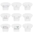 Rhinestone Letters Bling 2023 Summer Harajuku White T Shirt Y2K Clothes For Women Crop Tops Short