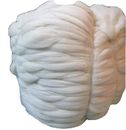 22 libras al por mayor lana blanca itinerante a granel sin teñir hilado, fieltro, hilo grueso, jumbo