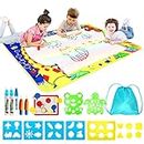 Axel Adventures Aqua Magic Doodle Mat. Extra Large Mess Free Water Drawing Mat for Toddlers, 28 Pieces Set, Educational Toys for Toddler Boys & Girls Toddler Christmas & Birthday Gifts